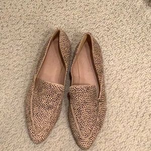 Madewell calf hair leopard loafers